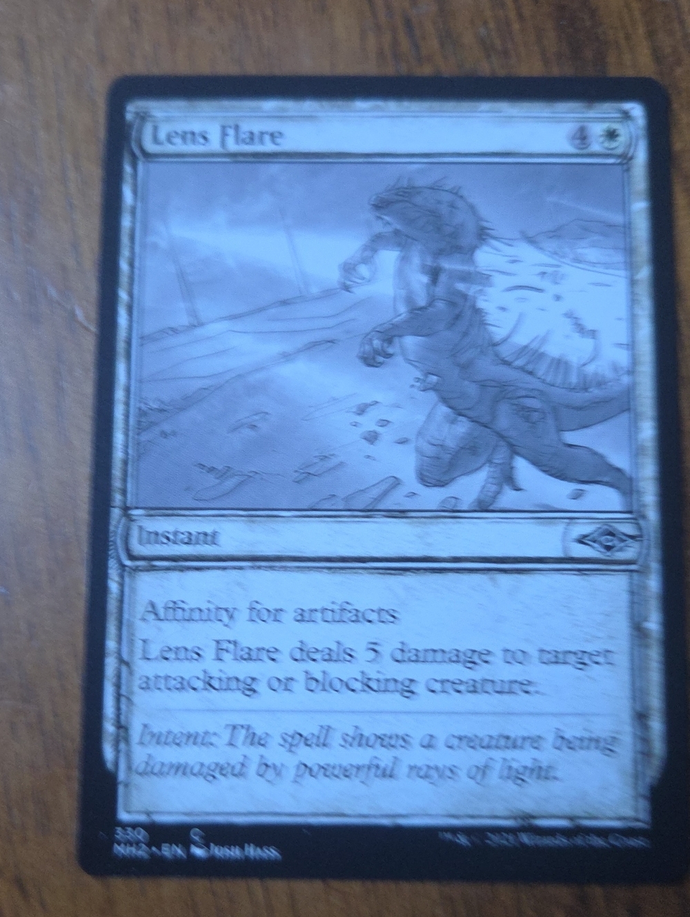 Lens Flare - White Magic Card Art Print